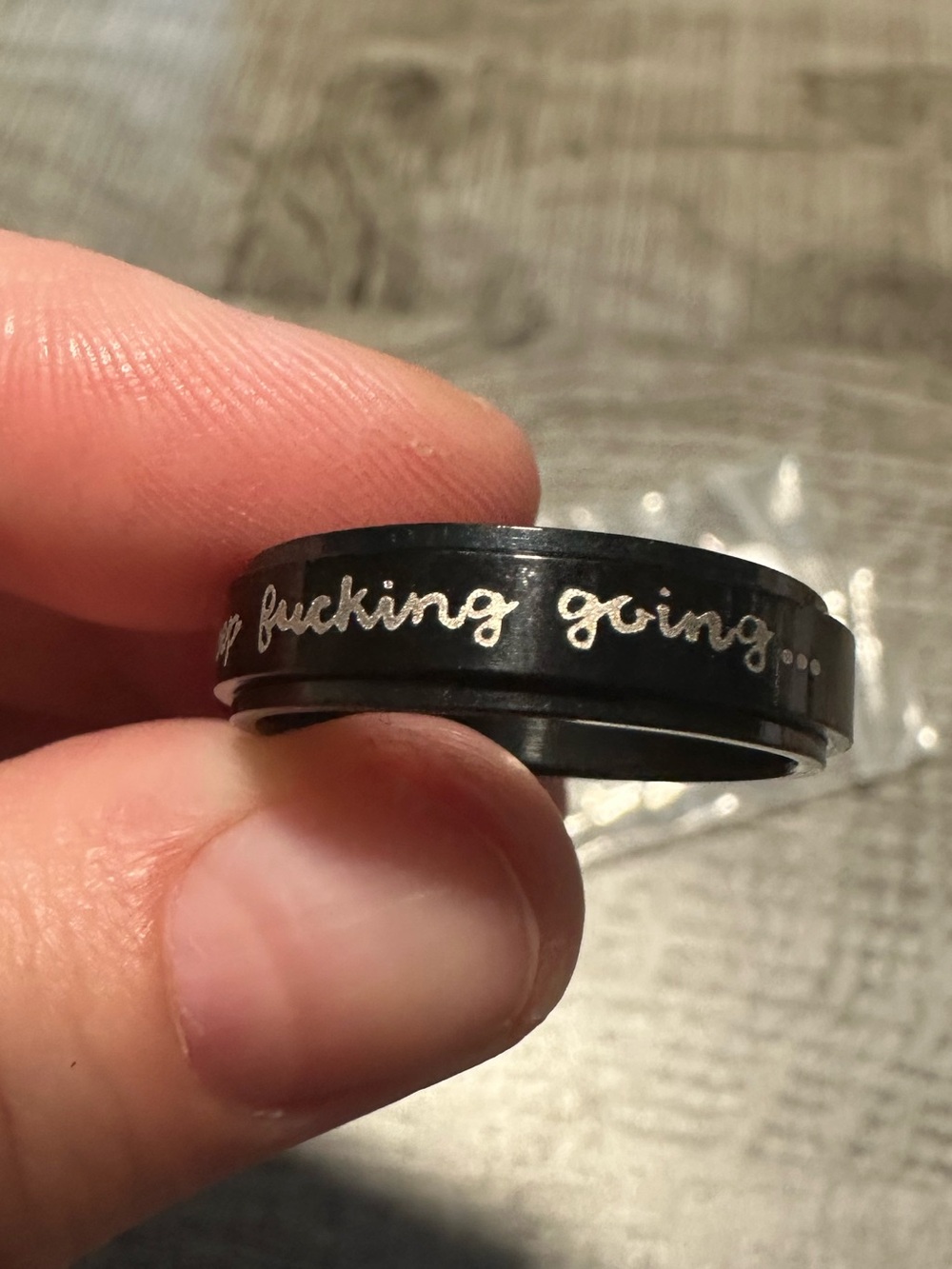 Fidget Ring Keep F!$&@@ Going Size 10 New